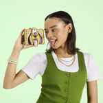 Pluto 95th Anniversary Plaid Zip Around Wallet LFlifestyle1 view 2